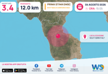 Preanalisi EMSC: terremoto M3.4 – SOUTHERN ITALY