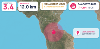 Preanalisi EMSC: terremoto M3.4 – SOUTHERN ITALY