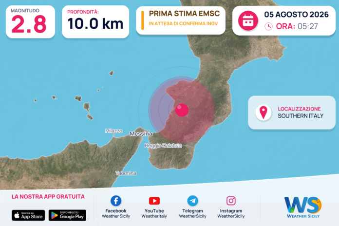 Preanalisi EMSC: terremoto M2.8 - SOUTHERN ITALY