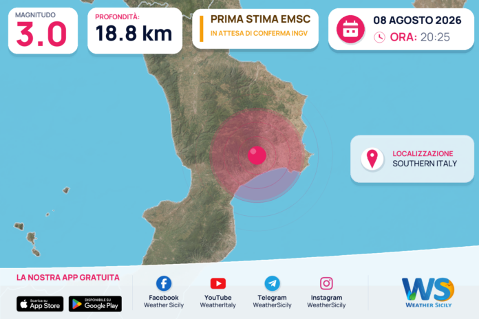 Preanalisi EMSC: terremoto M3.0 - SOUTHERN ITALY