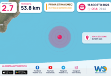 Preanalisi EMSC: terremoto M2.7 – IONIAN SEA