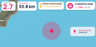 Preanalisi EMSC: terremoto M2.7 – IONIAN SEA