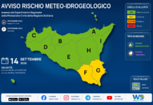 Meteo Sicilia: bollettino di allerta meteo per domani, lunedì 14 settembre 2026 Mappa allerta meteo Sicilia per lunedì 14 settembre 2026: allerta gialla per rischio idrogeologico e rischio temporali