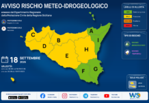 Meteo Sicilia: bollettino di allerta meteo per domani, venerdì 18 settembre 2026 Mappa allerta meteo Sicilia per venerdì 18 settembre 2026: allerta gialla per rischio idrogeologico e rischio temporali