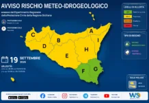 Meteo Sicilia: bollettino di allerta meteo per domani, sabato 19 settembre 2026 Mappa allerta meteo Sicilia per sabato 19 settembre 2026: allerta gialla per rischio idrogeologico e rischio temporali