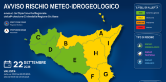 Meteo Sicilia: bollettino di allerta meteo per domani, martedì 22 settembre 2026 Mappa allerta meteo Sicilia per martedì 22 settembre 2026: allerta gialla per rischio idrogeologico, rischio temporali e rischio idraulico