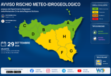 Meteo Sicilia: bollettino di allerta meteo per domani, martedì 29 settembre 2026 Mappa allerta meteo Sicilia per martedì 29 settembre 2026: allerta gialla per rischio idrogeologico e rischio temporali
