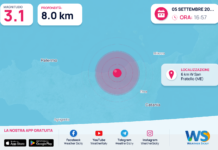 Terremoto M3,1 – 6 km W San Fratello (ME) – dati INGV