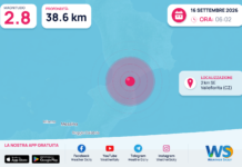 Terremoto M2,8 – 2 km SE Vallefiorita (CZ) – dati INGV