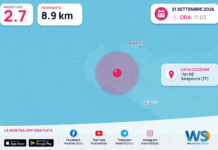 Terremoto M2,7 – 1 km NE Salaparuta (TP) – dati INGV