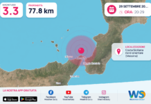 Terremoto M3,3 – Costa Siciliana nord-orientale (Messina) – dati INGV