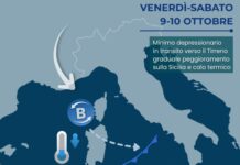 Sicilia: perturbazione in arrivo tra venerdì e sabato con temporali e piogge più diffuse, correnti fresche e calo termico nel weekend