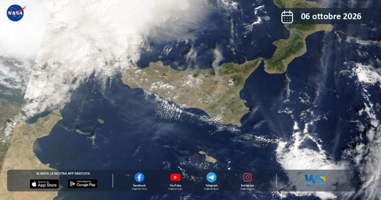Immagine satellitare NASA – 6 ottobre 2026