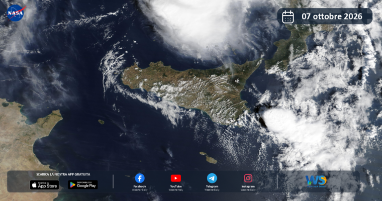 Immagine satellitare NASA – 7 ottobre 2026