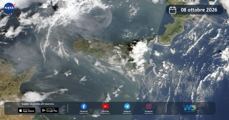 Immagine satellitare NASA – 8 ottobre 2026