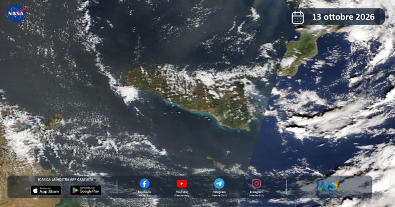 Immagine satellitare NASA – 13 ottobre 2026