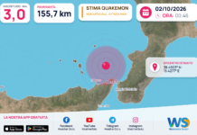 Stima automatica QuakeMon: possibile terremoto Mw 3,0 QuakeMon: stima automatica non ufficiale, evento 26582; magnitudo e posizione possono essere riviste