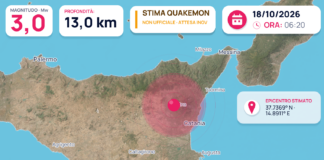 Stima automatica QuakeMon: possibile terremoto Mw 3,0 QuakeMon: stima automatica non ufficiale, evento 38252; magnitudo e posizione possono essere riviste