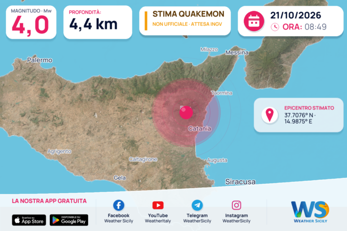 QuakeMon: stima automatica non ufficiale, evento 40286; magnitudo e posizione possono essere riviste QuakeMon: stima automatica non ufficiale, evento 40286; magnitudo e posizione possono essere riviste