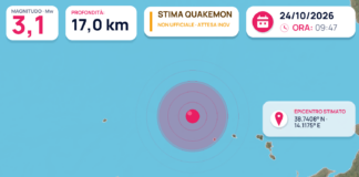 Stima automatica QuakeMon: possibile terremoto Mw 3,1 QuakeMon: stima automatica non ufficiale, evento 41835; magnitudo e posizione possono essere riviste